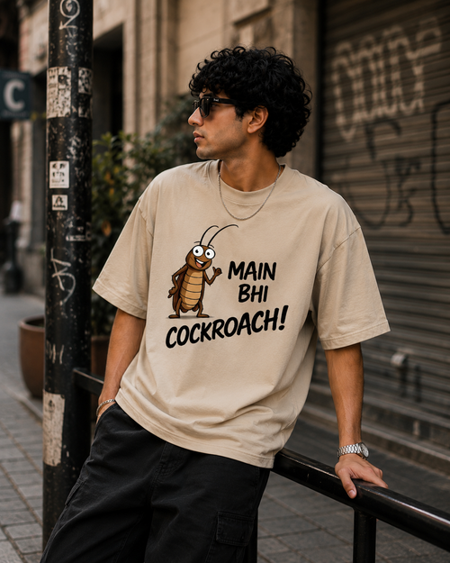 CJP wears' me bhe Cockroach ' premium t shirt