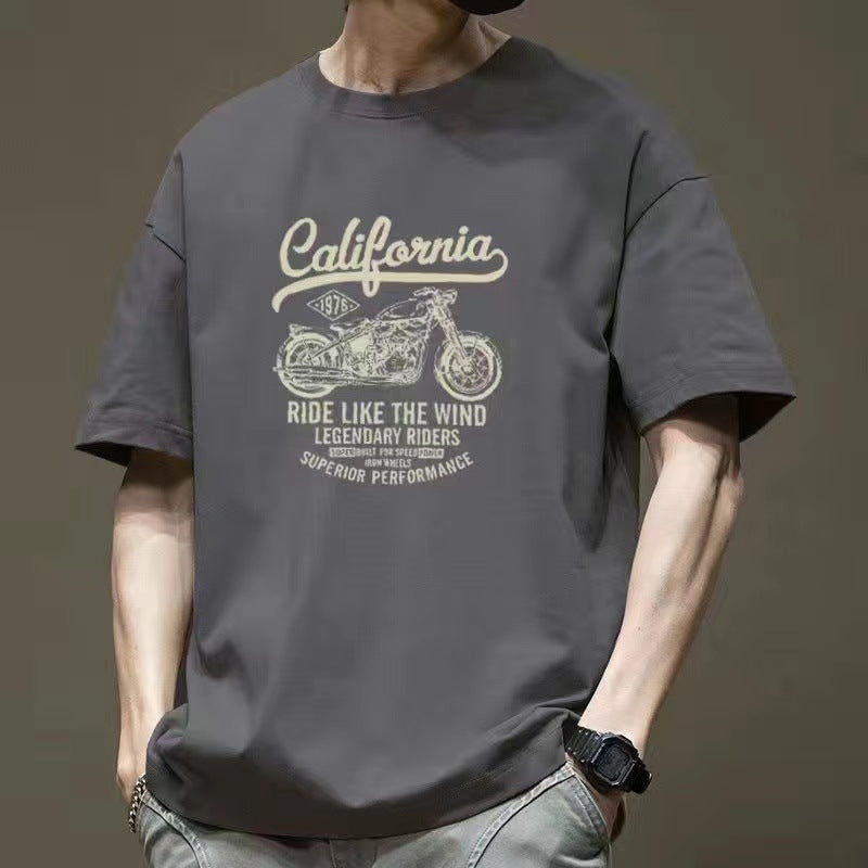 LabourX' American Retro Oversize Cotton T-shirt
