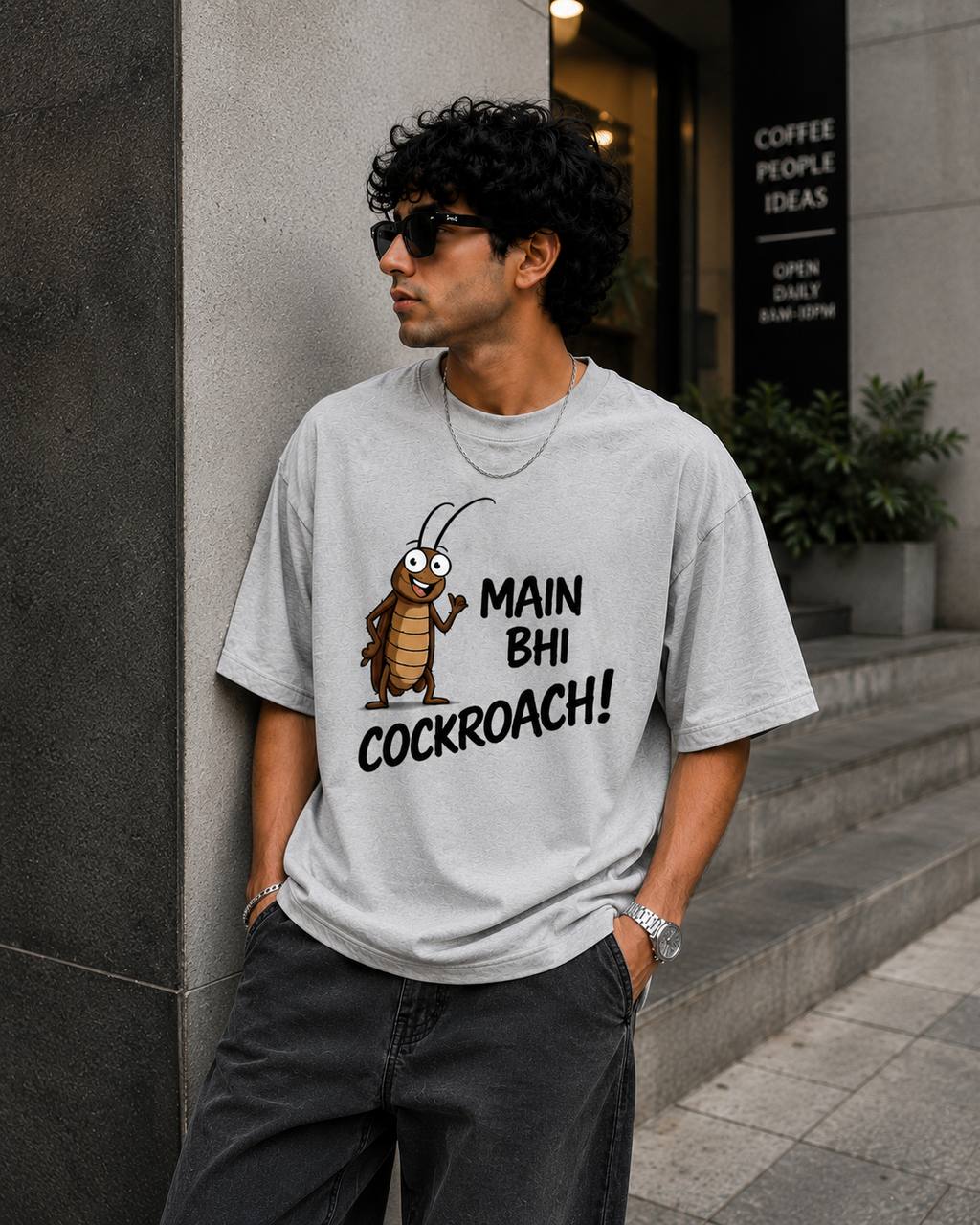 CJP wears' me bhe Cockroach ' premium t shirt