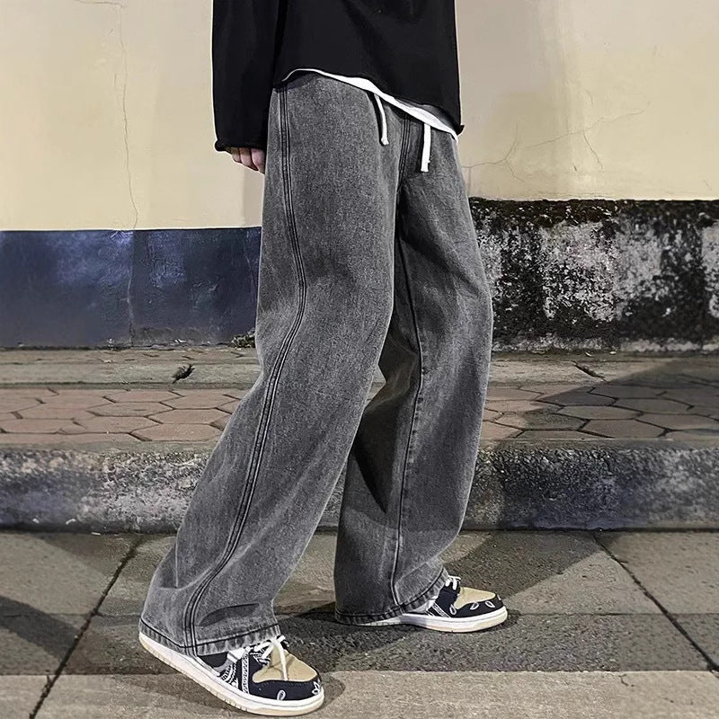 LabourX 'Men's Straight Loose  Design Jeans