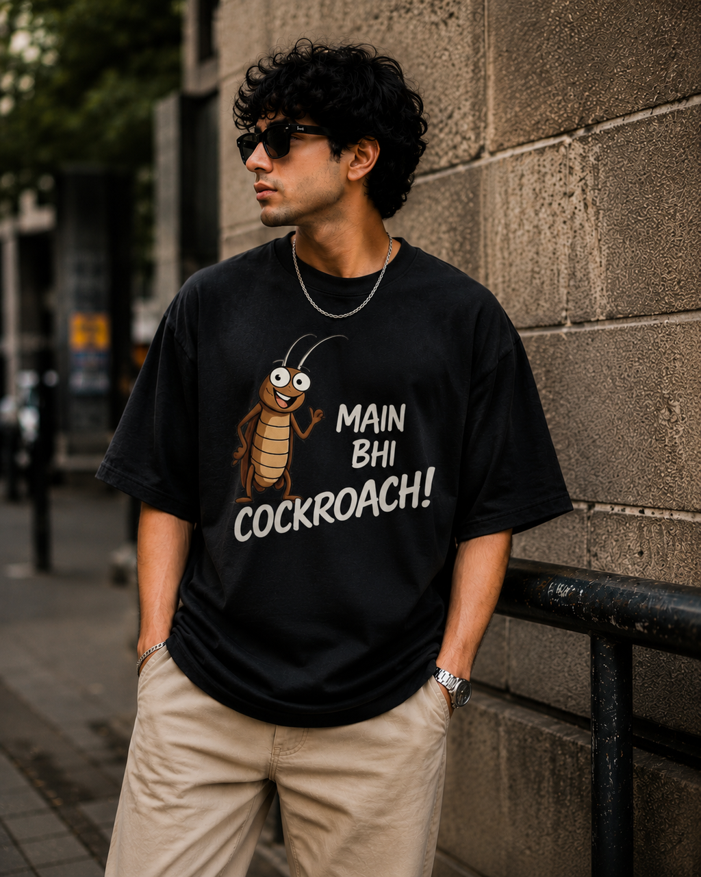 CJP wears' me bhe Cockroach ' premium t shirt