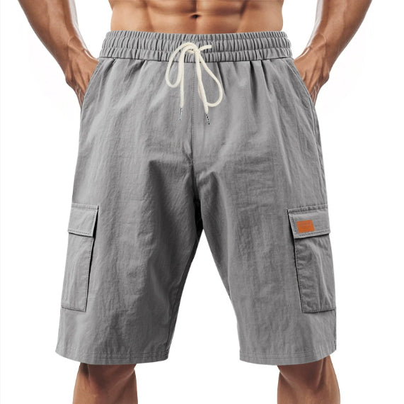 LabourX' Men’s Casual Linen Cargo Shorts – Summer Comfort Fit
