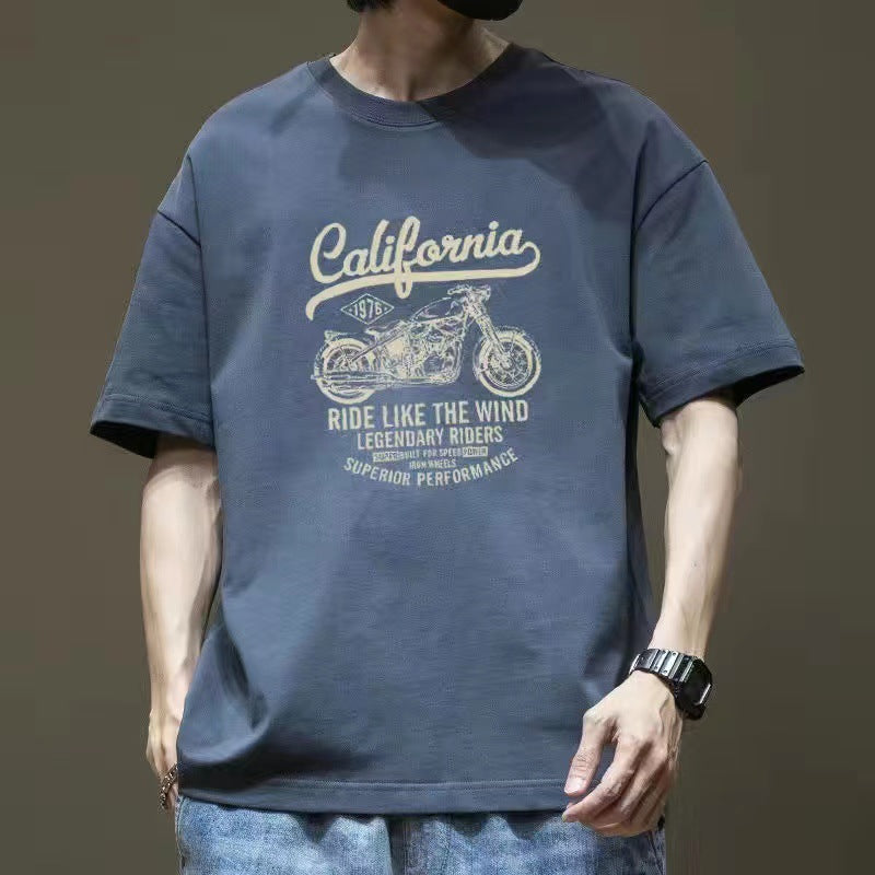 LabourX' American Retro Oversize Cotton T-shirt
