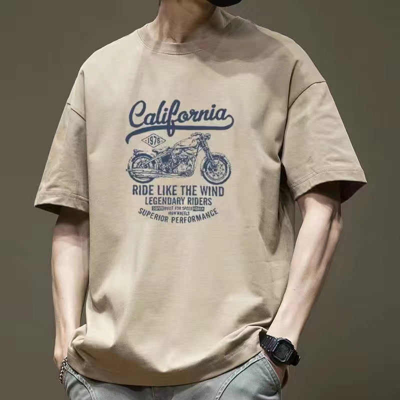 LabourX' American Retro Oversize Cotton T-shirt