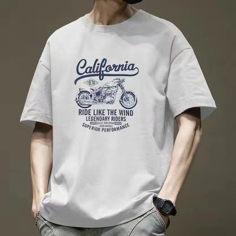 LabourX' American Retro Oversize Cotton T-shirt