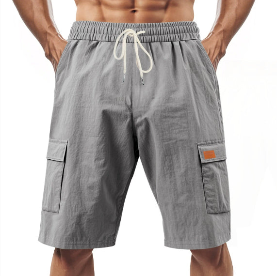 LabourX' Men’s Casual Linen Cargo Shorts – Summer Comfort Fit