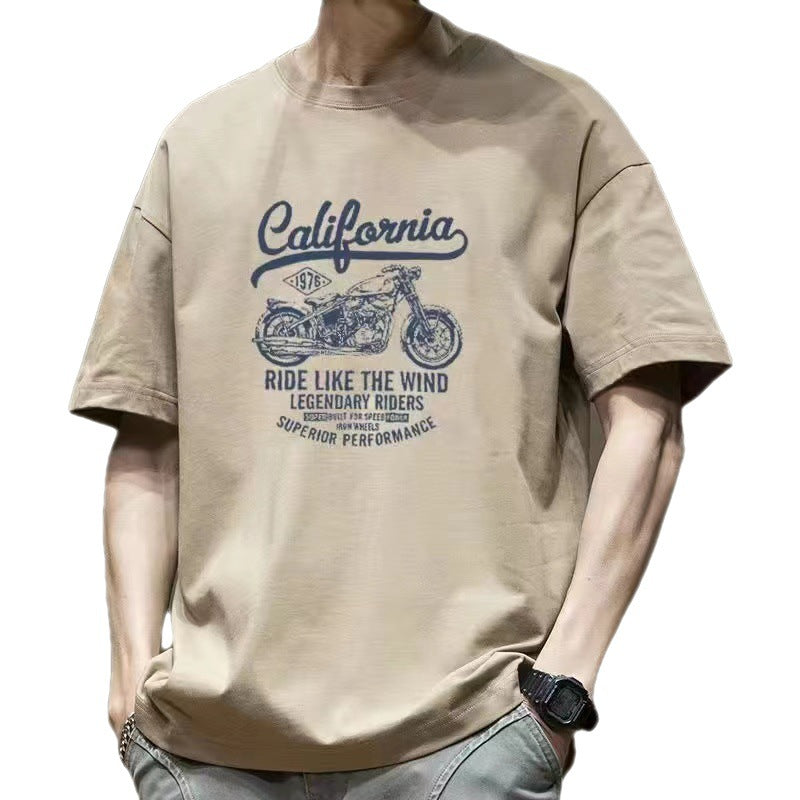 LabourX' American Retro Oversize Cotton T-shirt