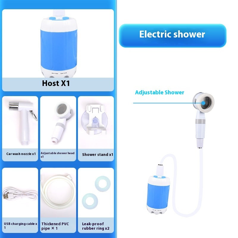 Portable Electric Camping Shower – Rechargeable Outdoor Shower 5000mAh