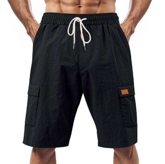 LabourX' Men’s Casual Linen Cargo Shorts – Summer Comfort Fit