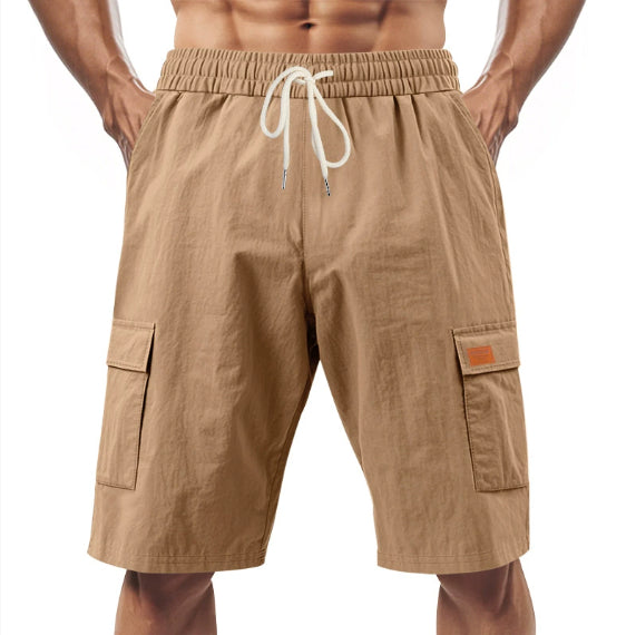 LabourX' Men’s Casual Linen Cargo Shorts – Summer Comfort Fit